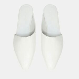 VINCE White Gena Mules, Size 9.5 (LIKE NEW)